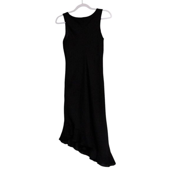 Vintage Y2K Dress Midi Size Small Asymmetric Slinky Dainty Dark Romantic Grunge - Picture 1 of 11